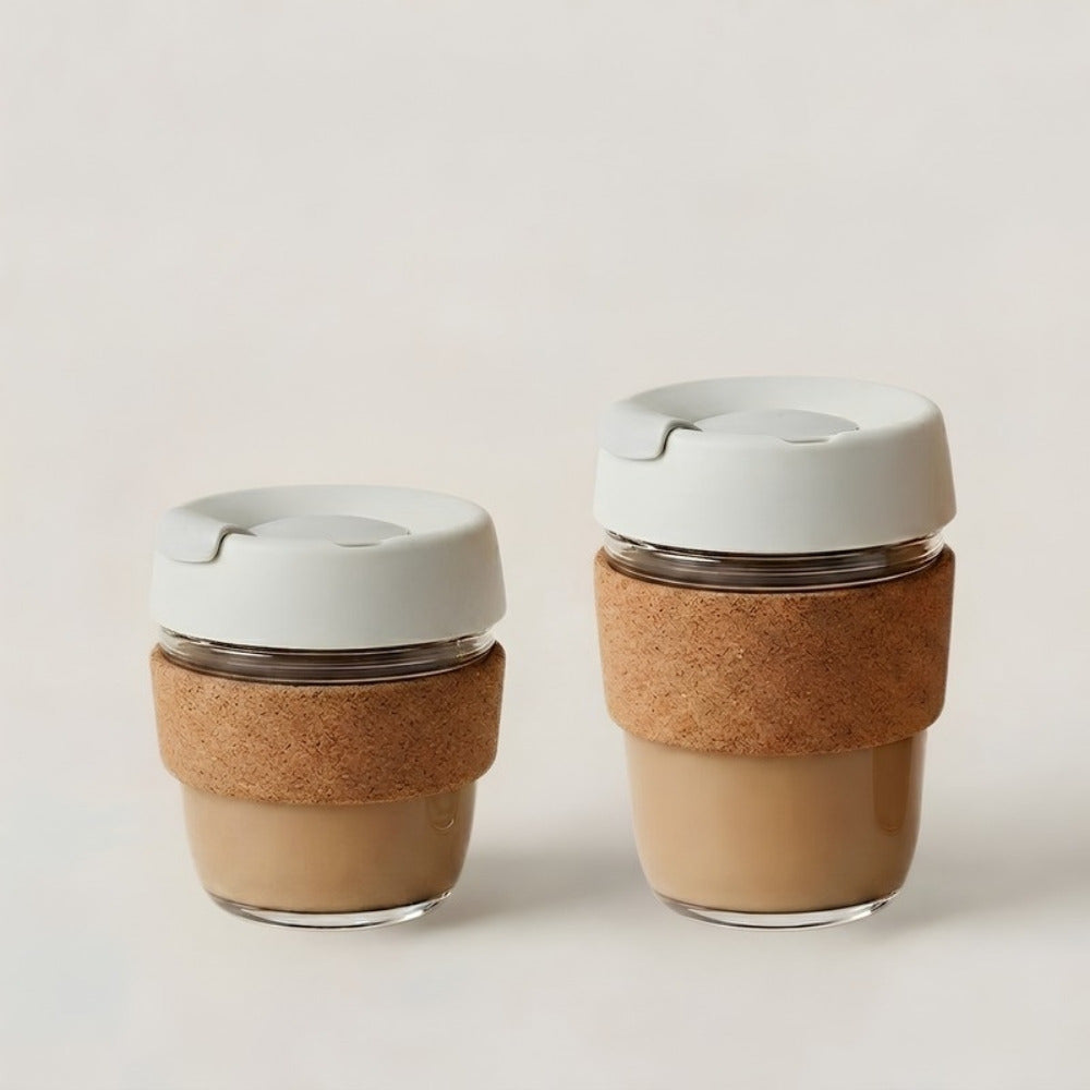 Cork Sleeve Glass Travel Cup