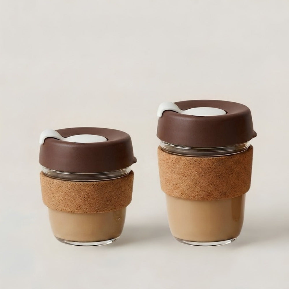 Cork Sleeve Glass Travel Cup