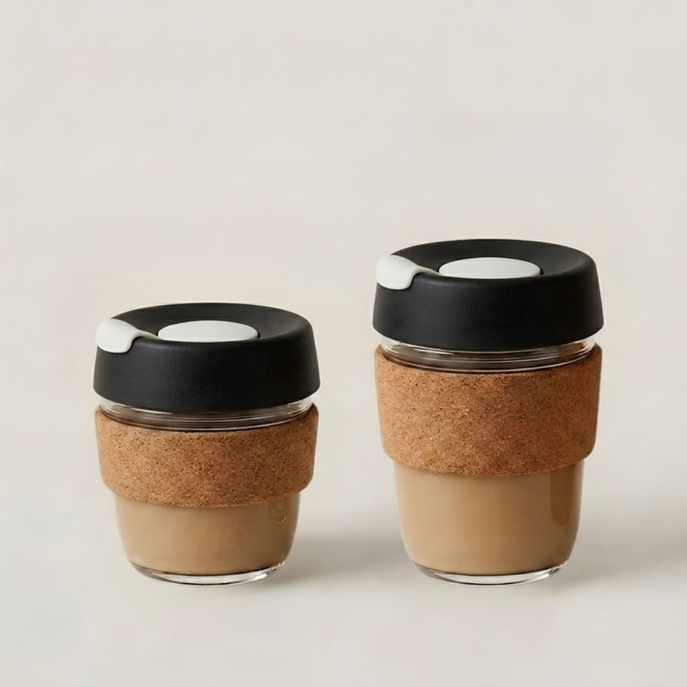 Cork Sleeve Glass Travel Cup