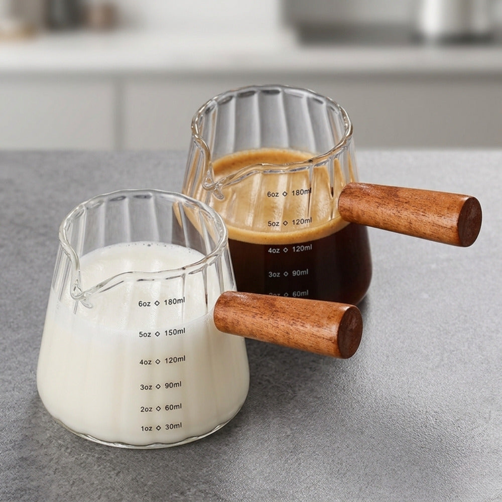 Vertical Grain Glass Measuring Cup