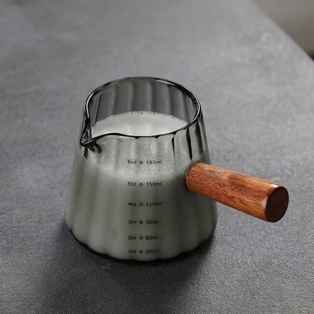 Vertical Grain Glass Measuring Cup