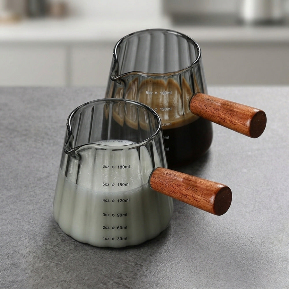 Vertical Grain Glass Measuring Cup