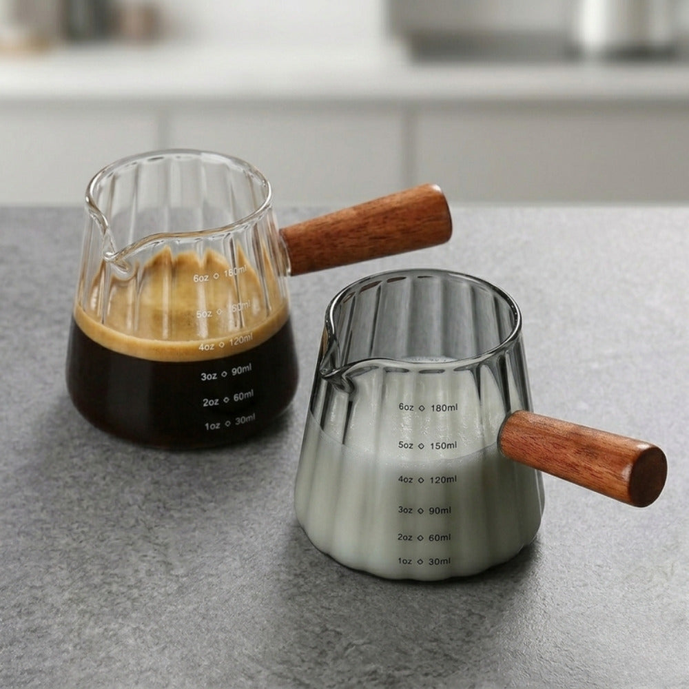 Vertical Grain Glass Measuring Cup