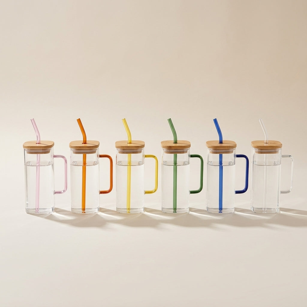Square Glass Travel Mug