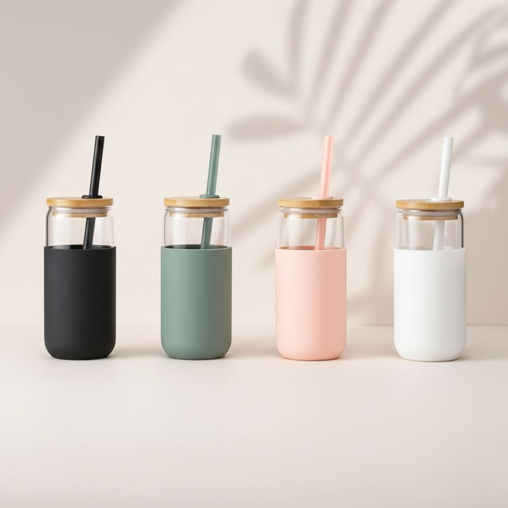 11pc Glass Travel Cup Bundle