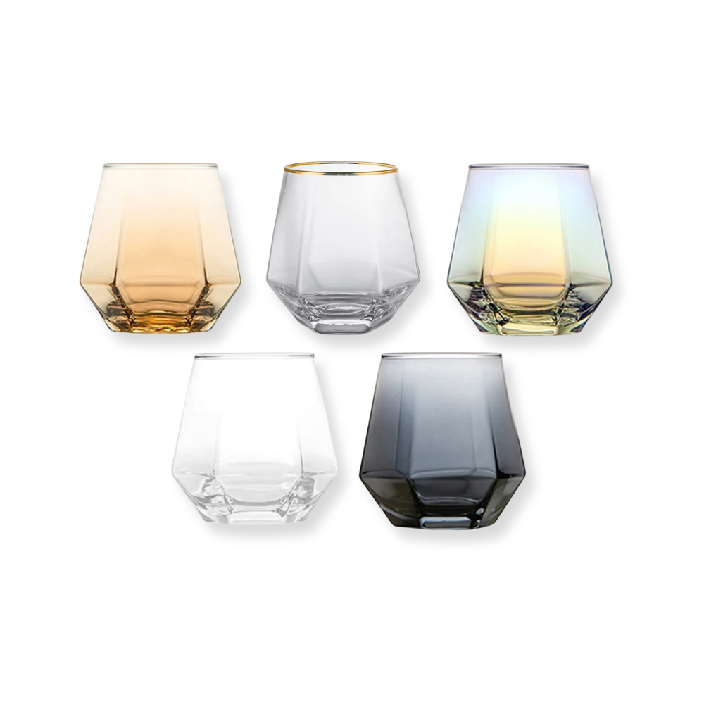 Hexagonal Glass Tumbler