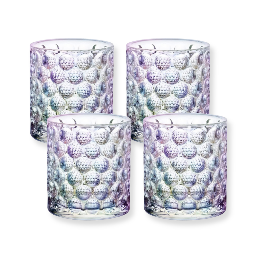 Iridescent Hobnail Tumbler Set