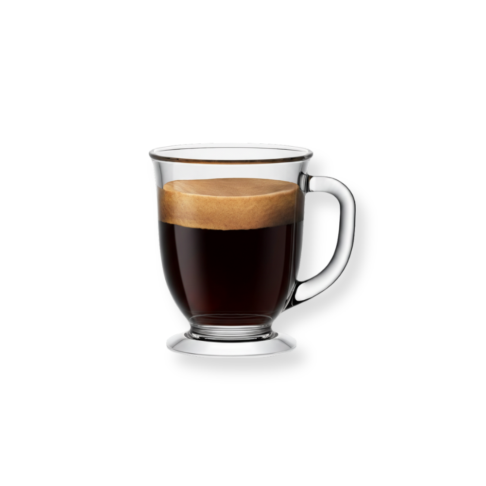 Large Glass Coffee Mug Set