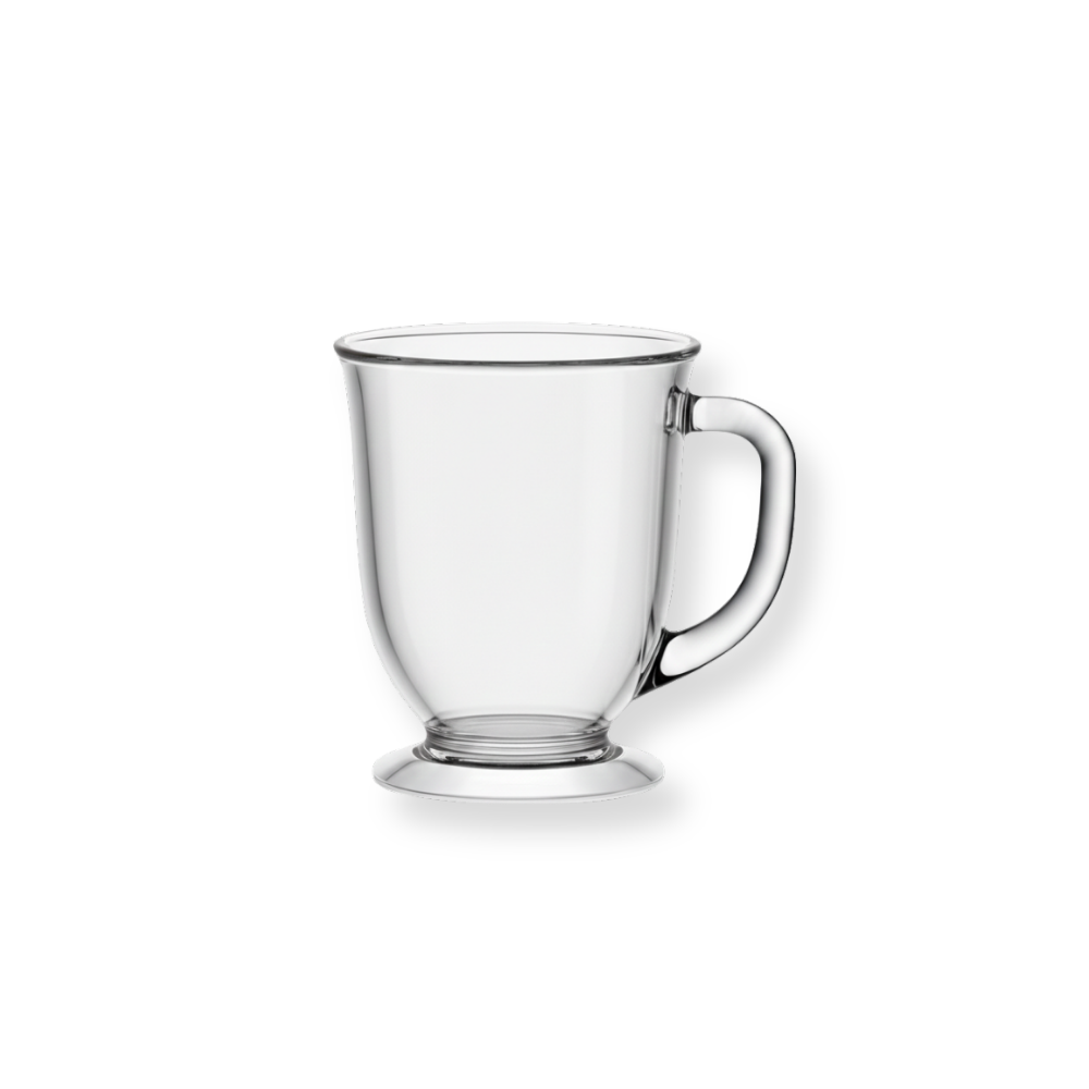 Large Glass Coffee Mug Set