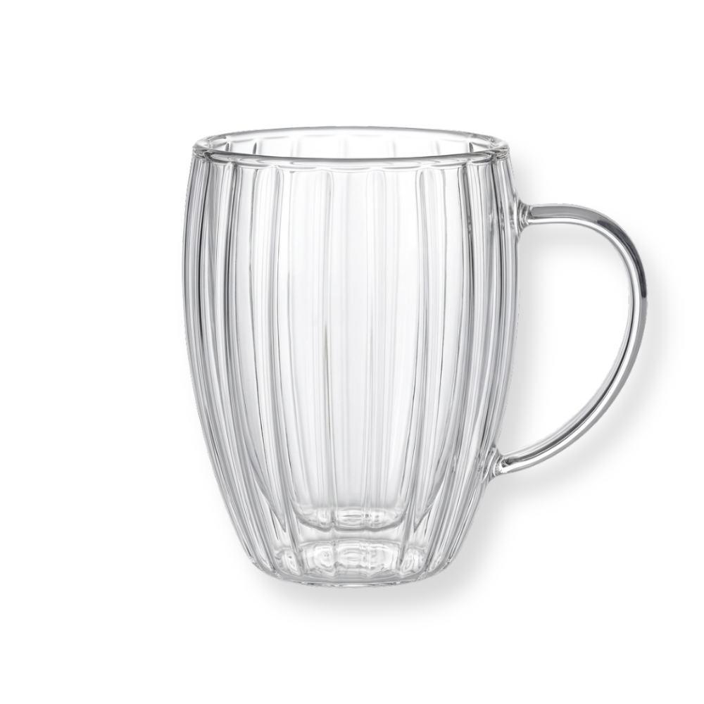 Stripe Walled Glass Cup
