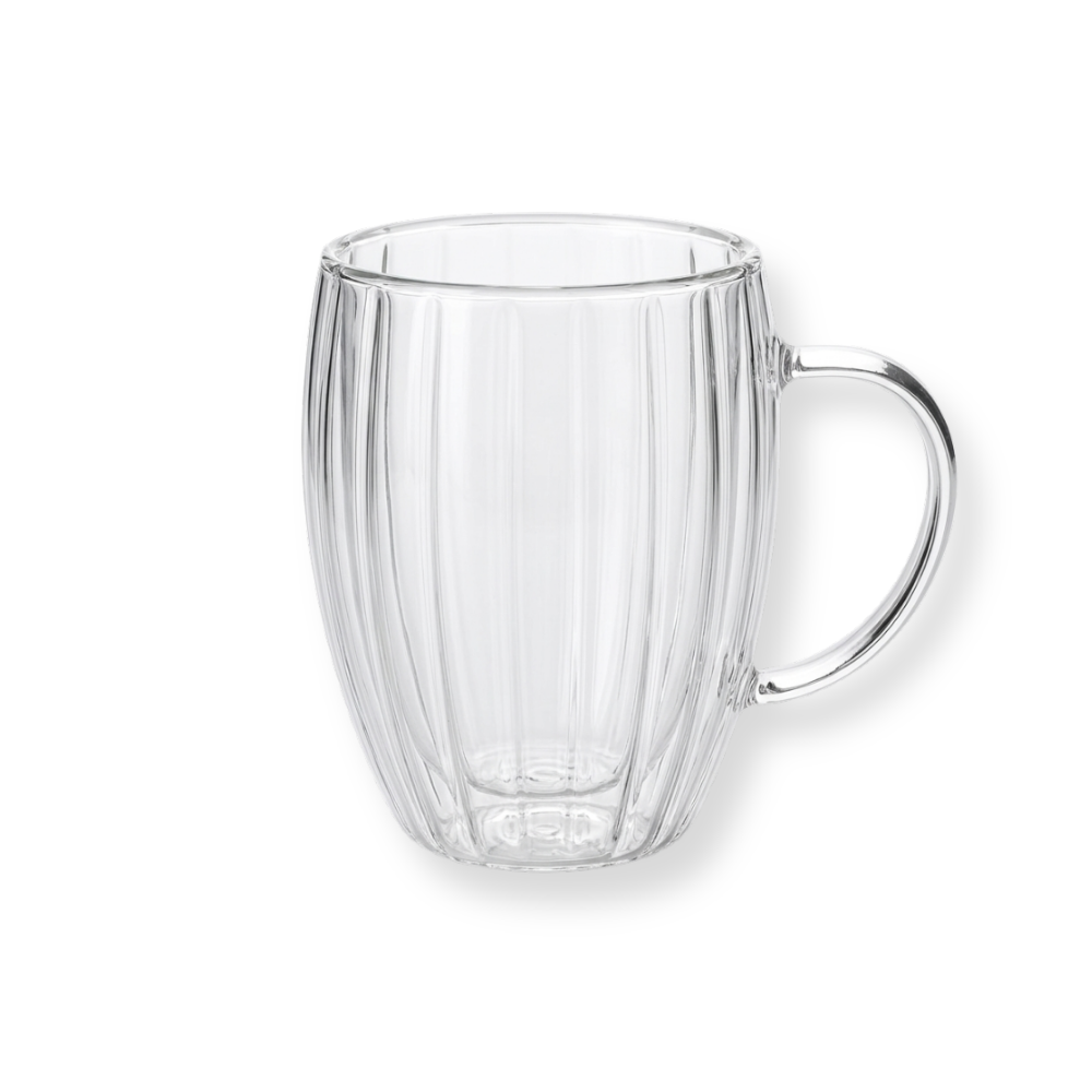 Stripe Walled Glass Cup