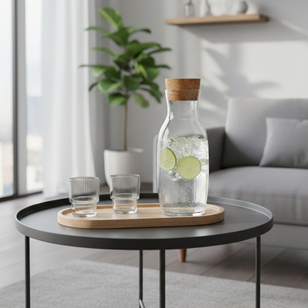 1L Water Carafe with Bamboo Lid