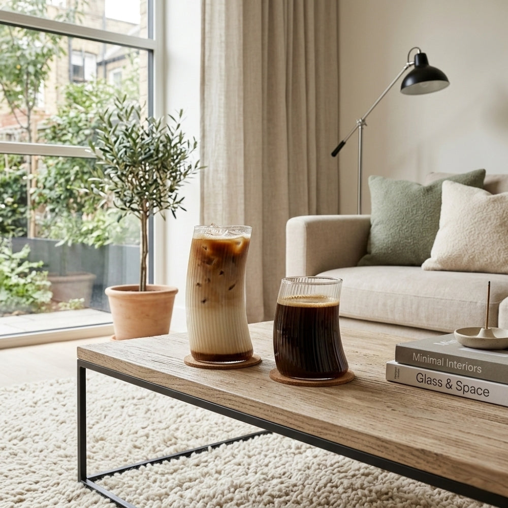 Ribbed Sail Glass Cup