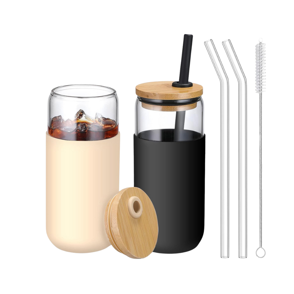 11pc Glass Travel Cup Bundle