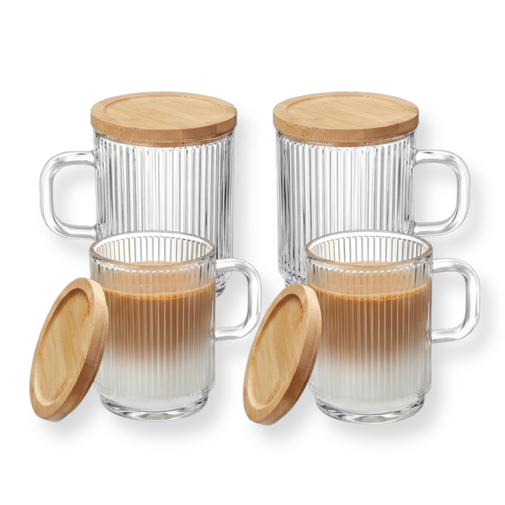 Ribbed Coffee Cup Set