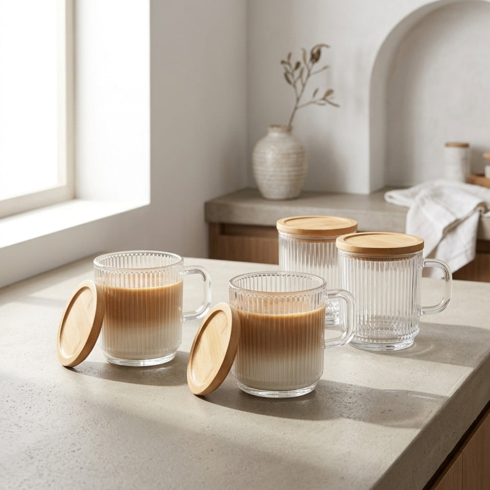 Ribbed Coffee Cup Set