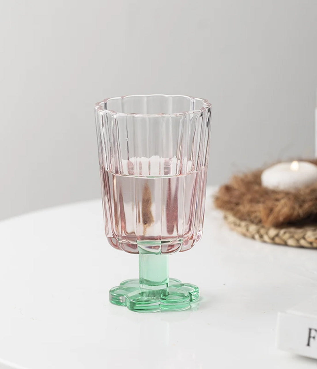 Flower Glass Tumbler