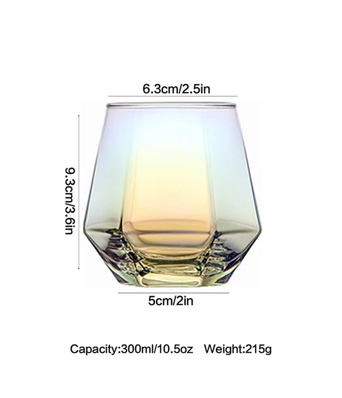 Hexagon Glass Tumbler