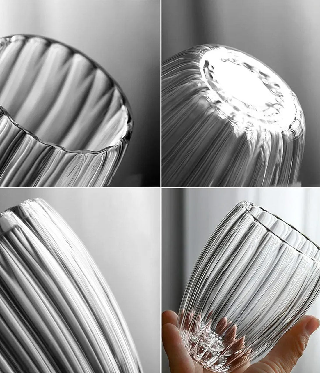 Stripe Walled Glass Cup