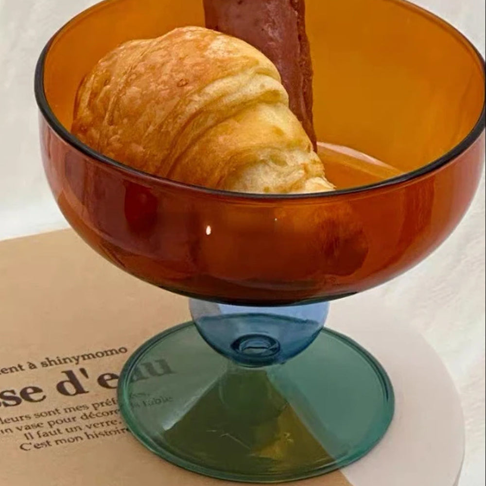 Vintage Glass Dessert Bowl