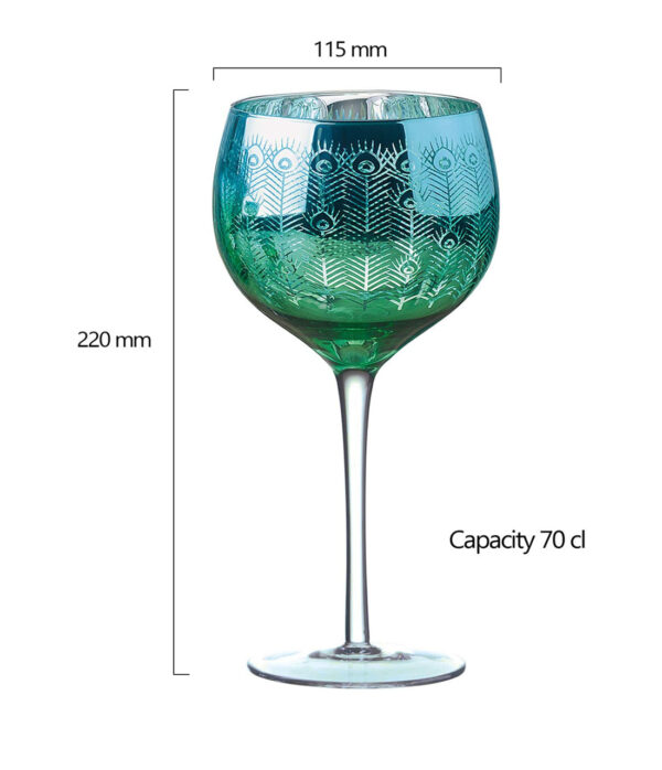 Peacock Gin Glass Set