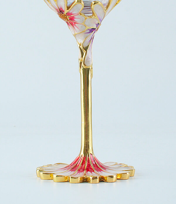 Enamel Flower Champagne Glass Sey