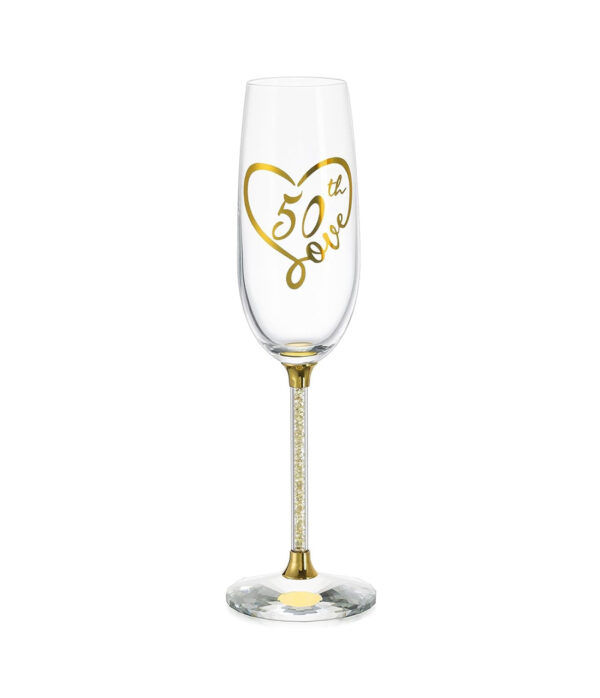 50th Birthday Champagne Flute Gift