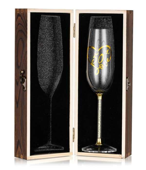 50th Birthday Champagne Flute Gift