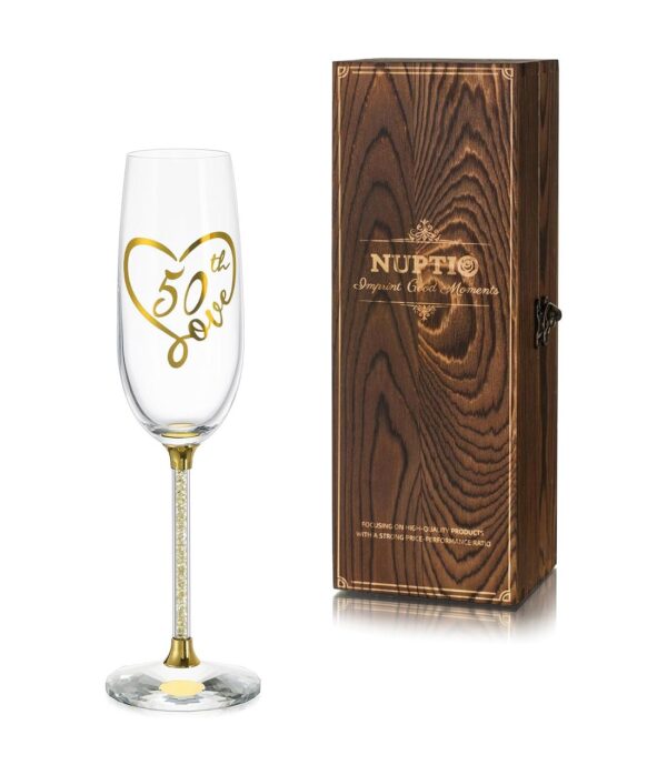 50th Birthday Champagne Flute Gift