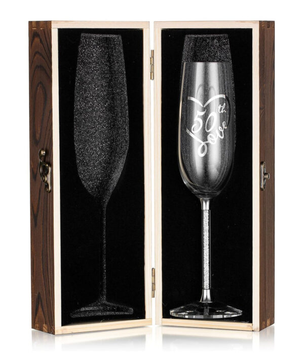 50th Birthday Champagne Flute Gift