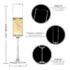 Tall Crystal Champagne Glass Set