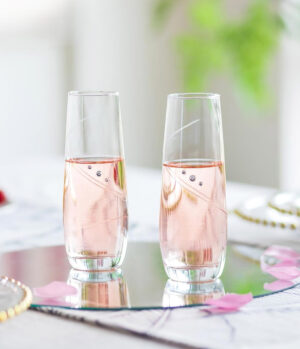 Charm Stemless Champagne Glass Set
