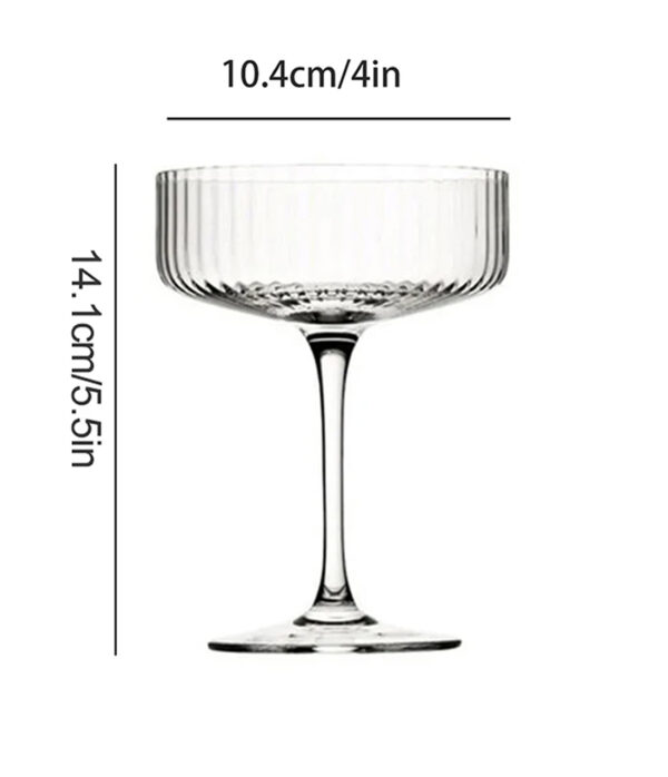 Cross Cut Cocktail Glass