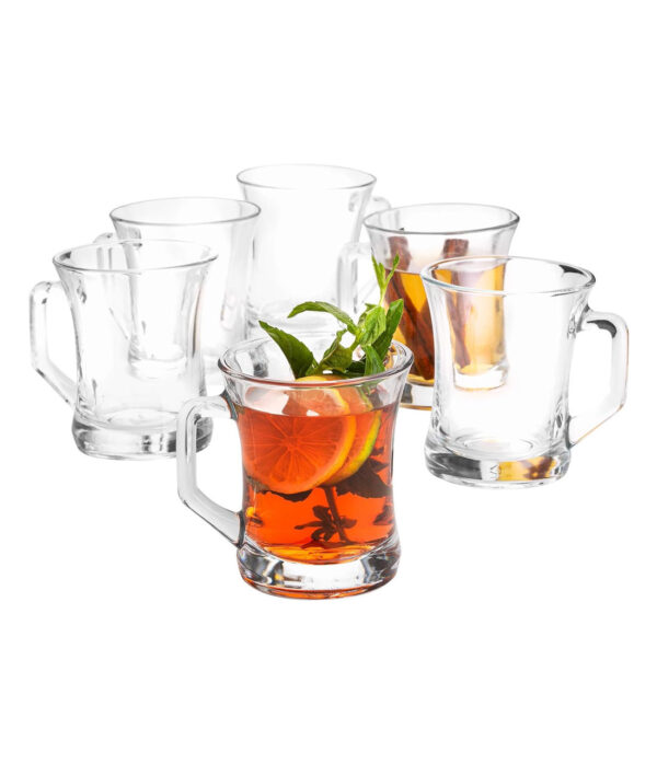 Curved Glass Mug Set