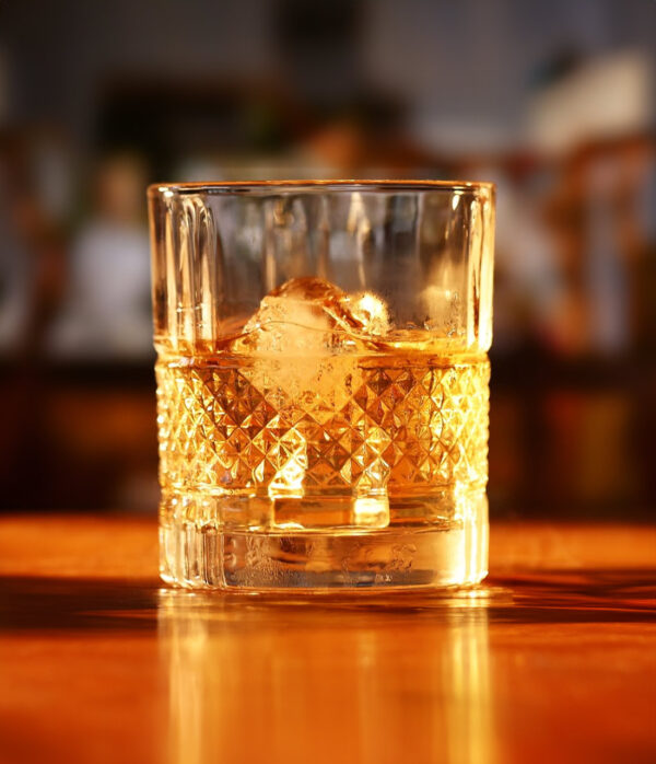 Diamond Band Whiskey Glass