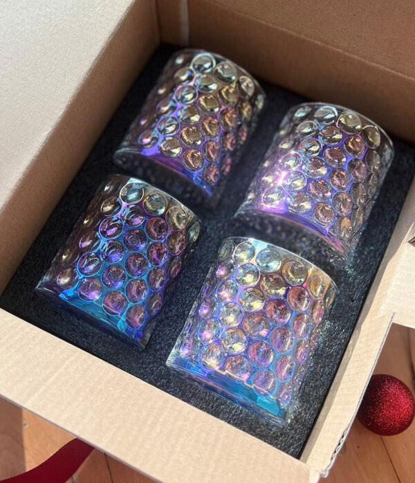 Iridescent Hobnail Tumbler Set