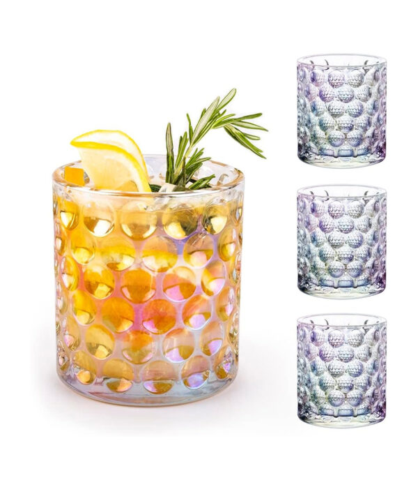 Iridescent Hobnail Tumbler Set