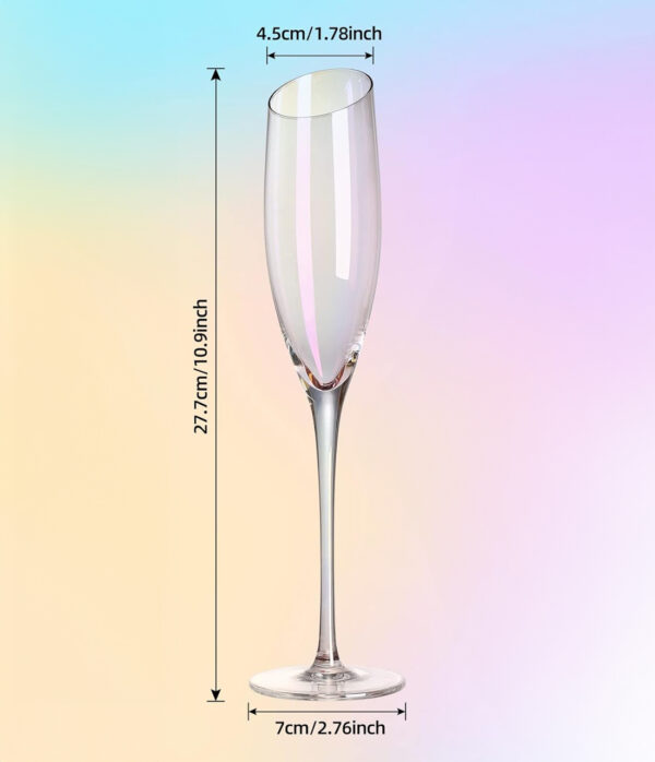 Slanted Champagne Flute Set