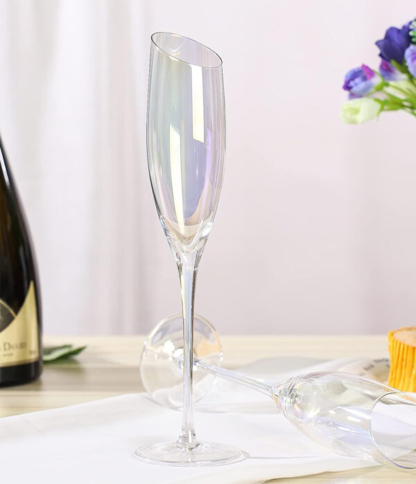 Slanted Champagne Flute Set