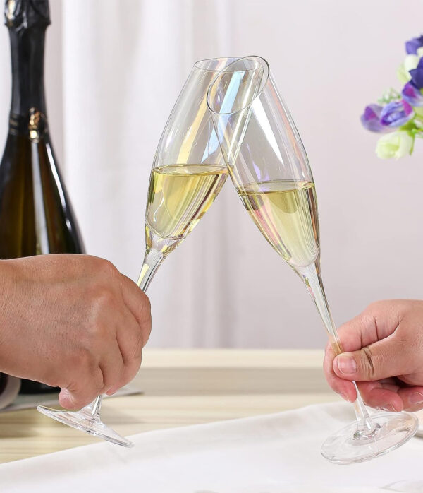 Slanted Champagne Flute Set